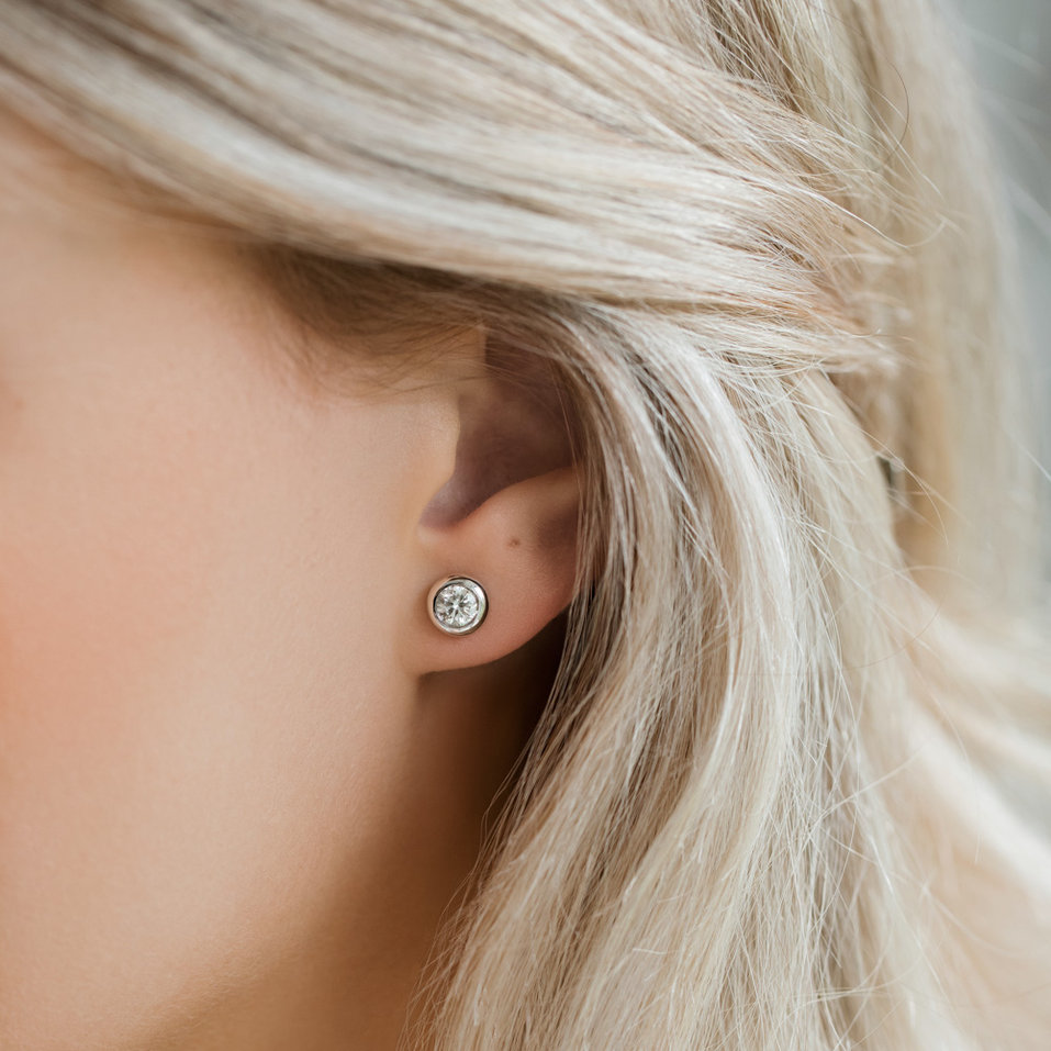 Náušnice s diamantem Sparkling Dots