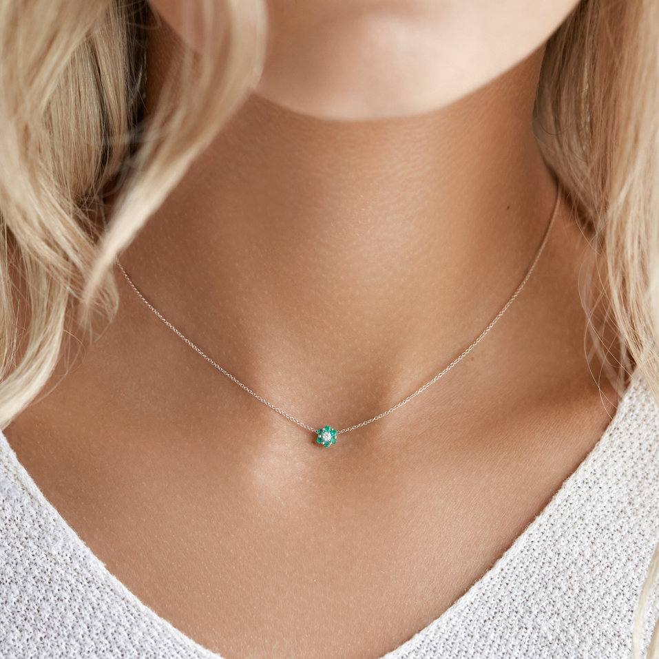 Náhrdelník s diamantem a rubíny Shiny Constellation