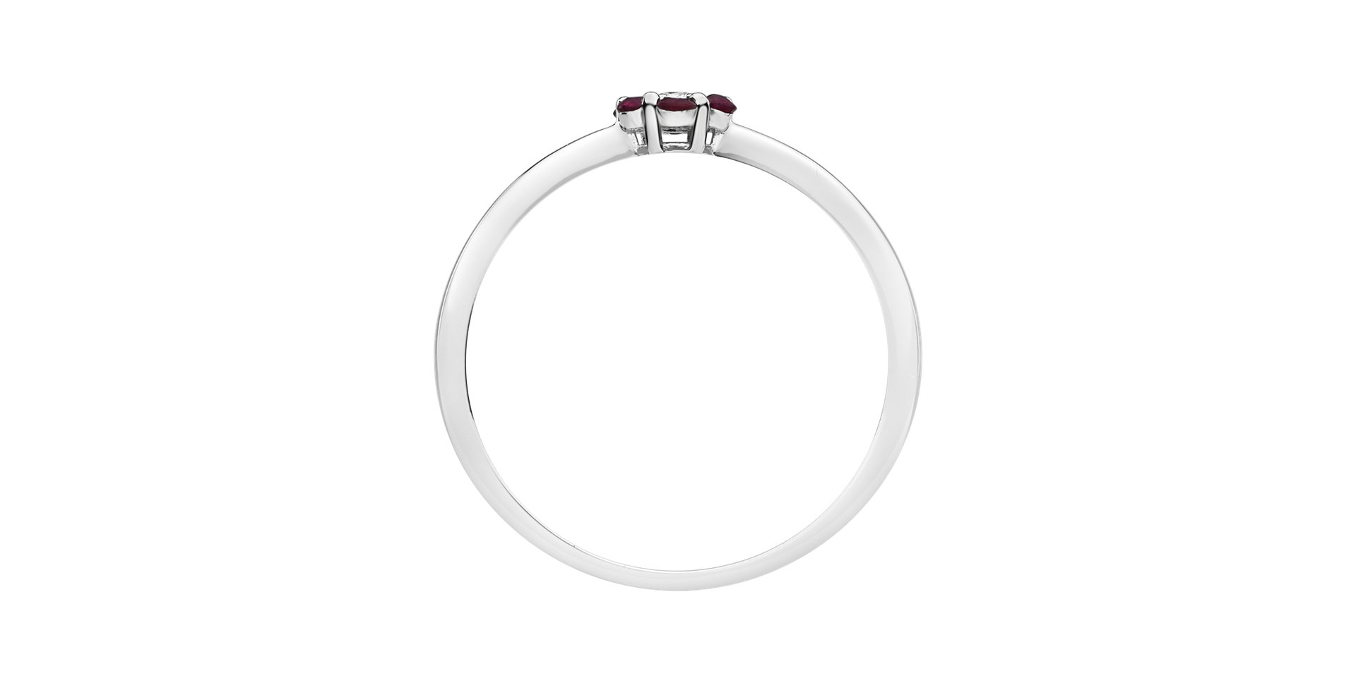Prsten s diamantem a rubíny Shiny Constellation