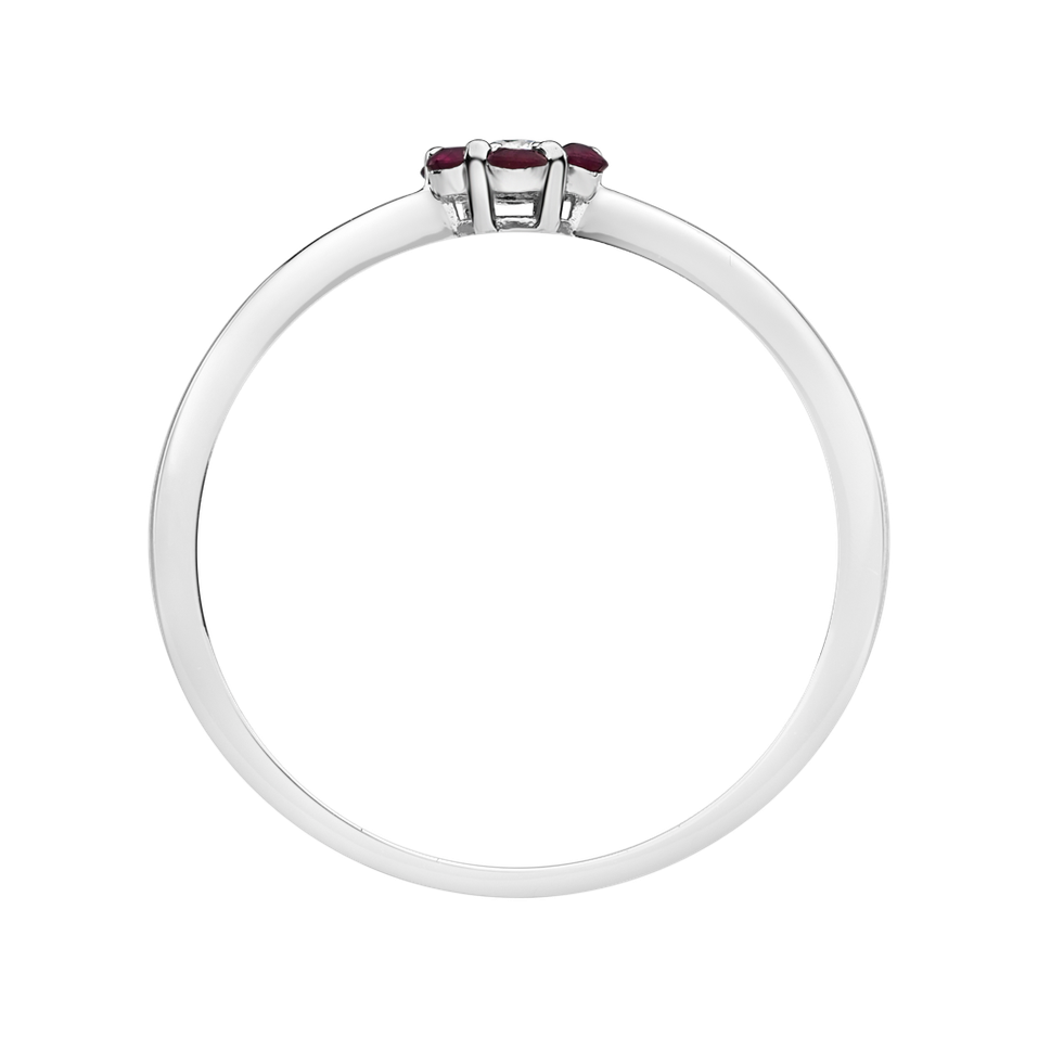 Prsten s diamantem a rubíny Shiny Constellation