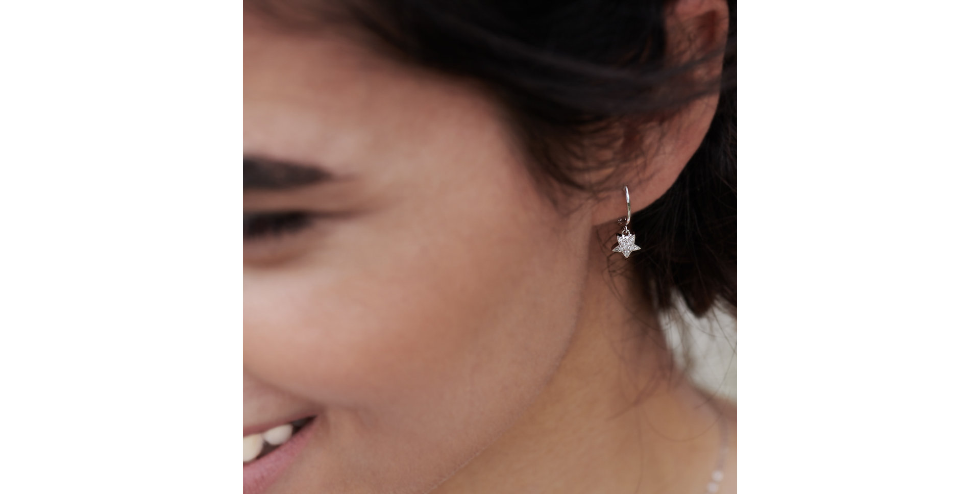 Náušnice s černými diamanty Amazing Night