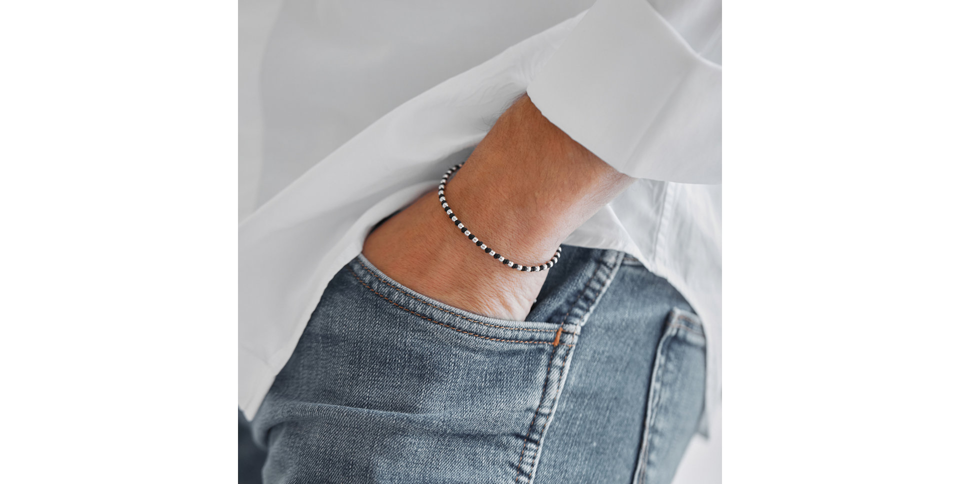 Pánský náramek se šňůrkou Magic Shamballa