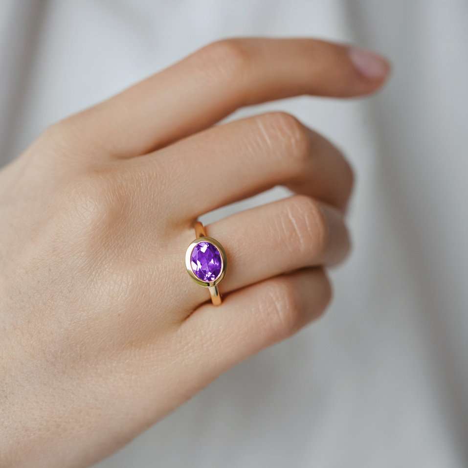 Prsten s tanzanitem Bonbon