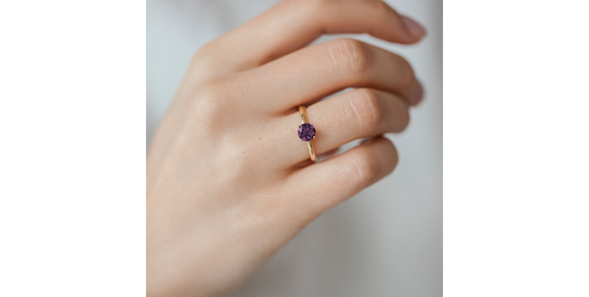 Prsten s rhodolitem Bonbon