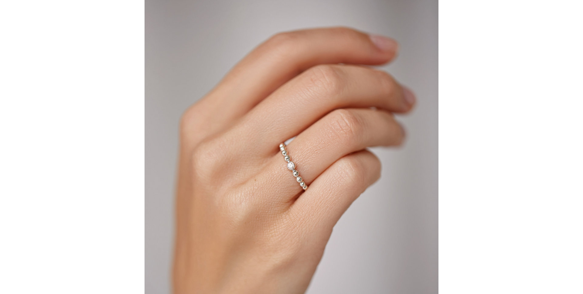 Prsten s diamantem Shiny Dots