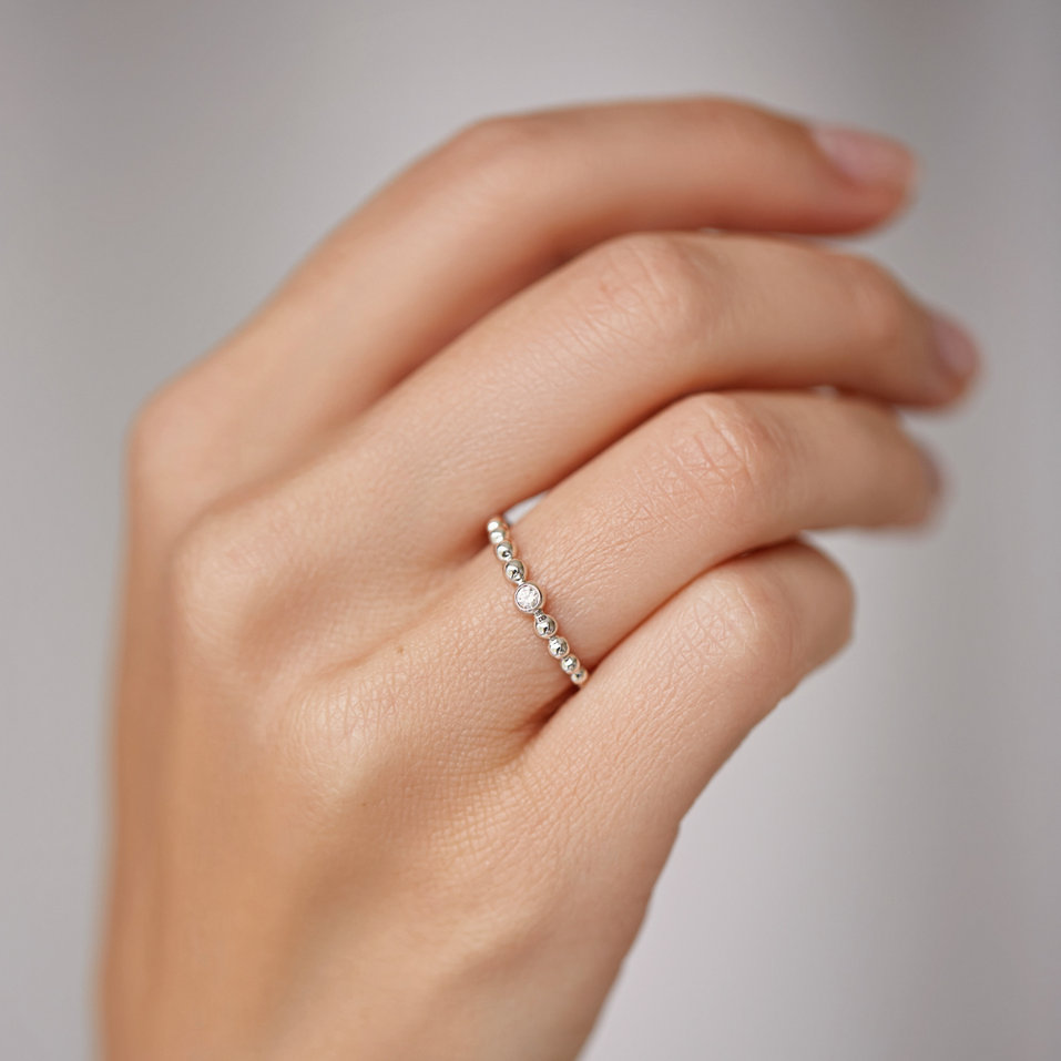 Prsten s diamantem Shiny Dots