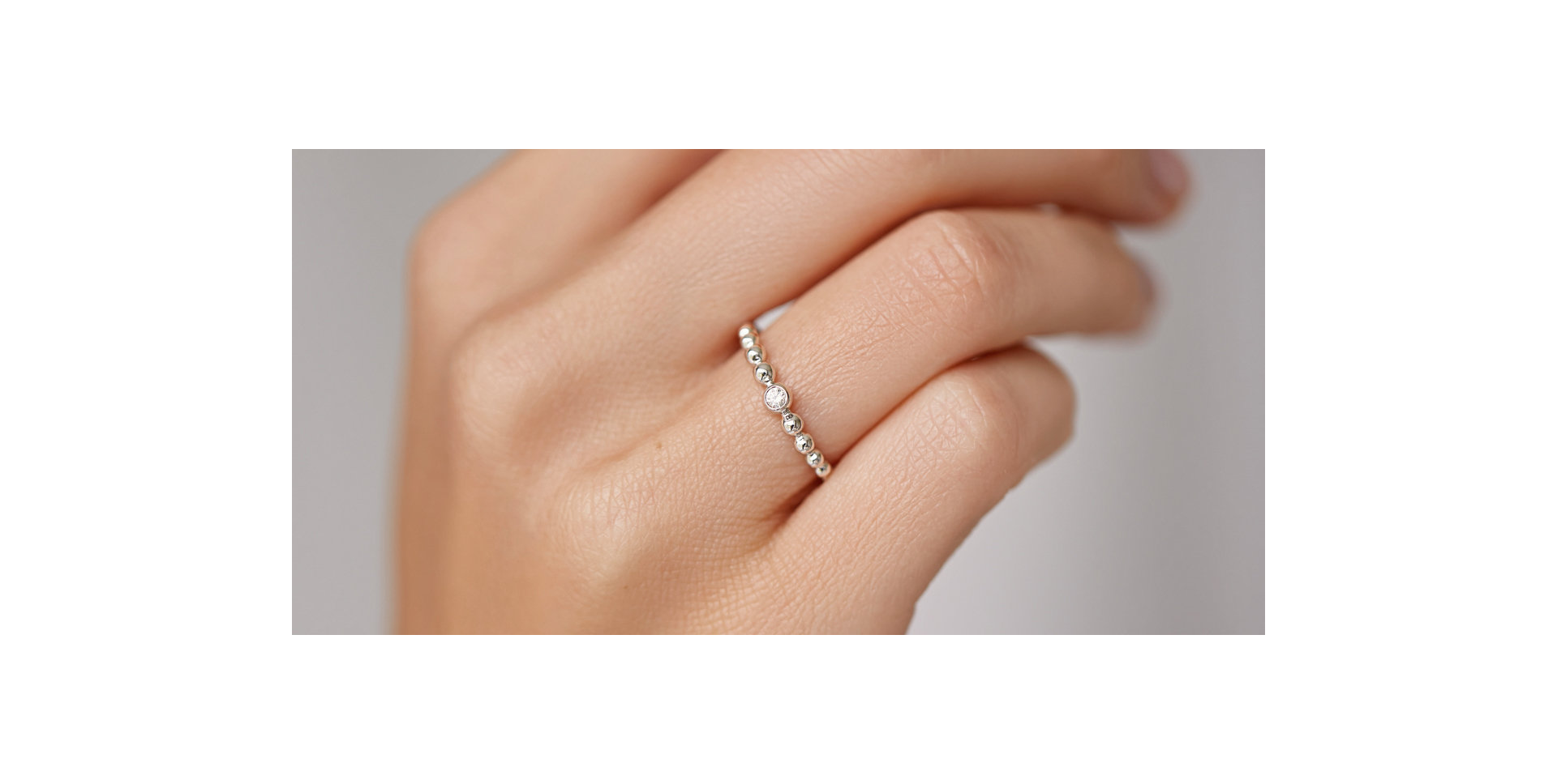 Prsten s diamantem Shiny Dots