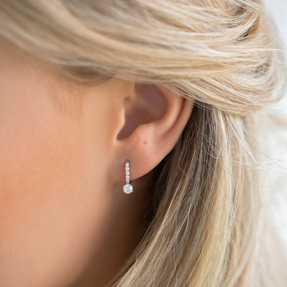 Náušnice s diamanty Sparkless