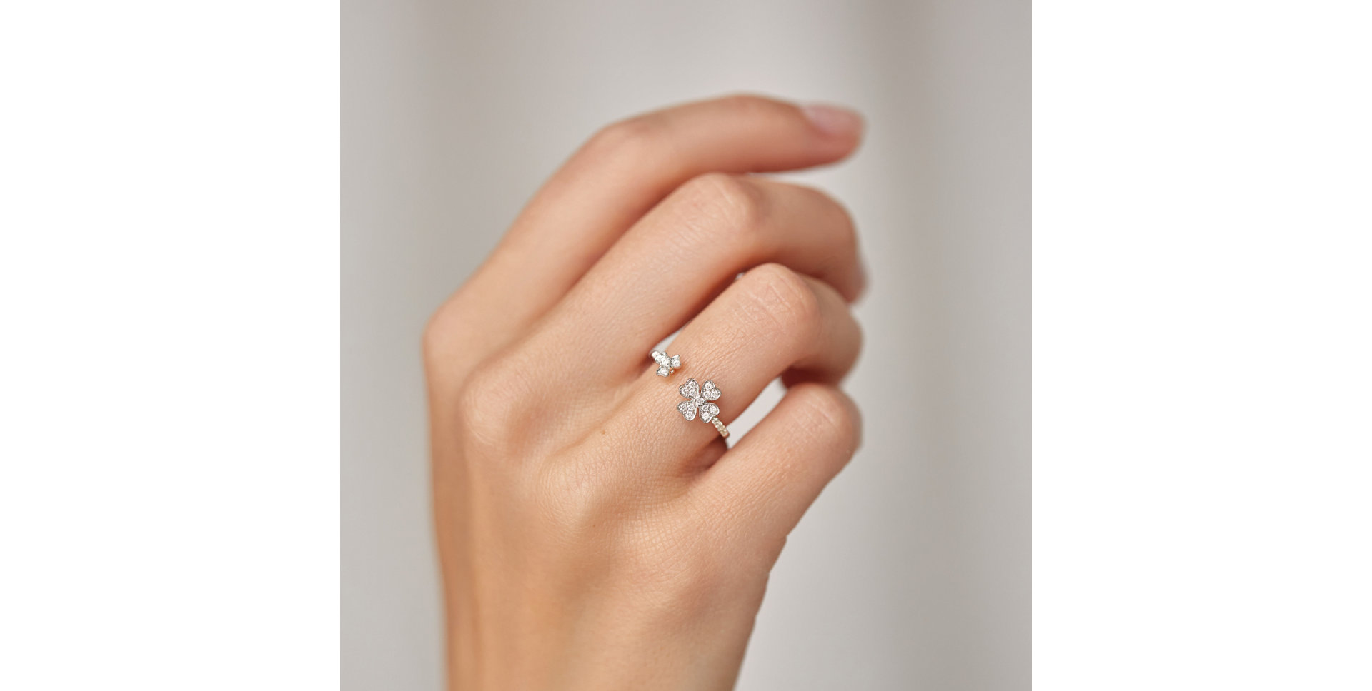 Prsten s diamanty Double Flowering