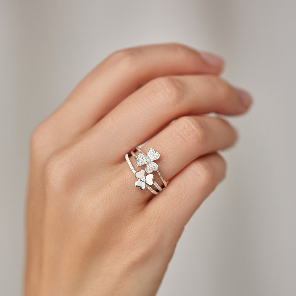 Prsten s diamanty Flowering Garden