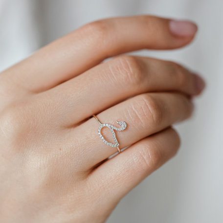 Prsten s diamanty Swan