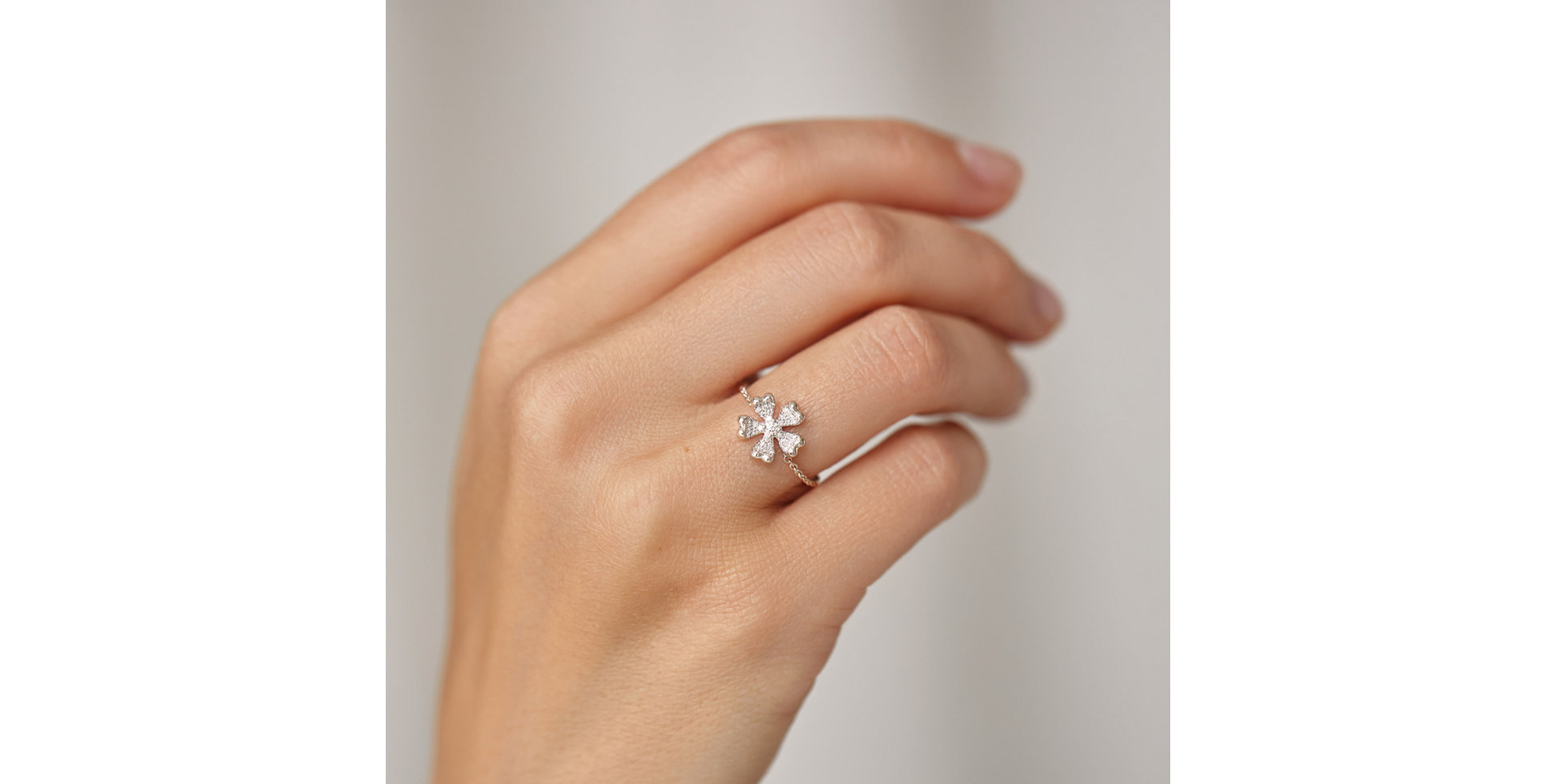 Prsten s diamanty Sparkling Flower