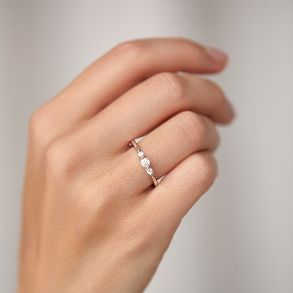 Prsten s diamanty Shards