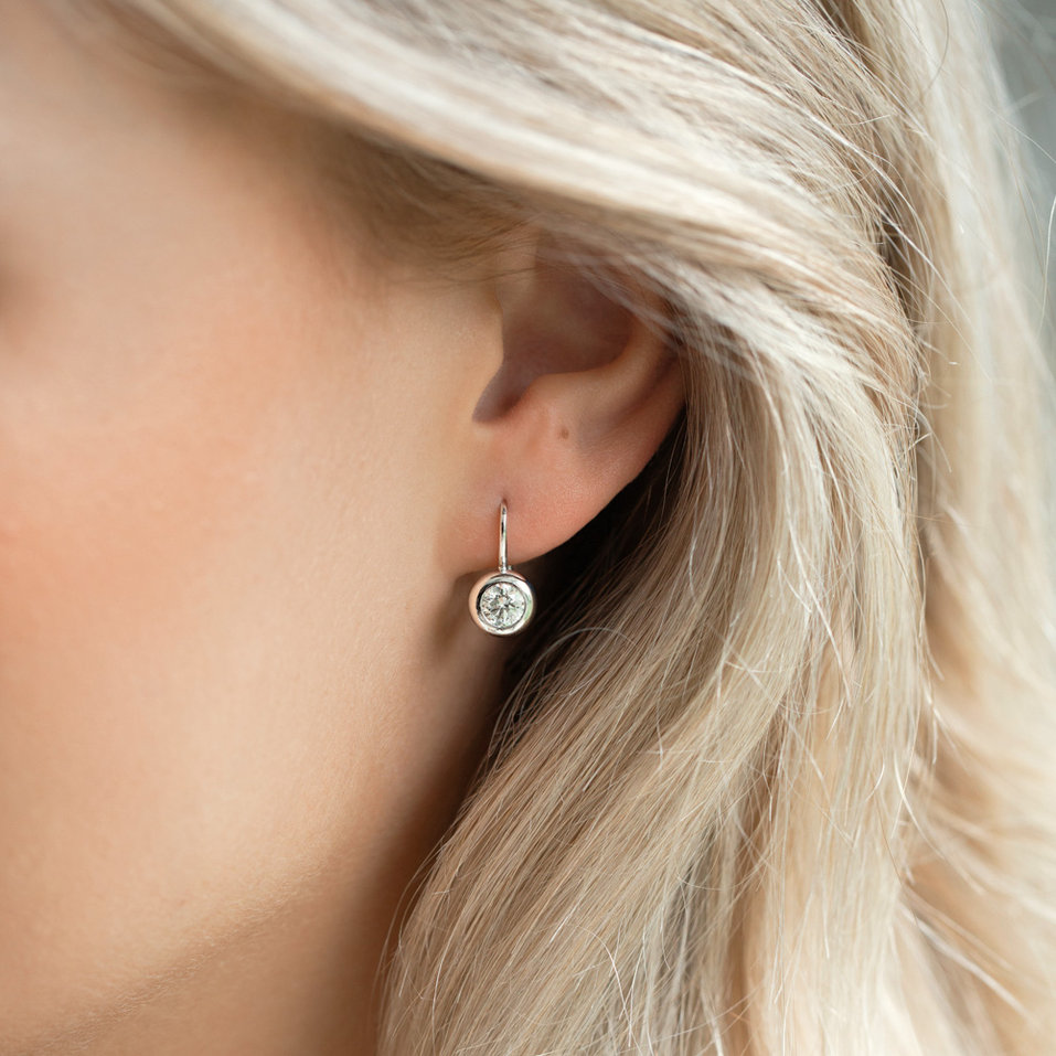 Náušnice s diamantem Sparkling Dots