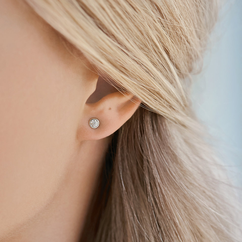 Náušnice s diamantem Shiny Dots