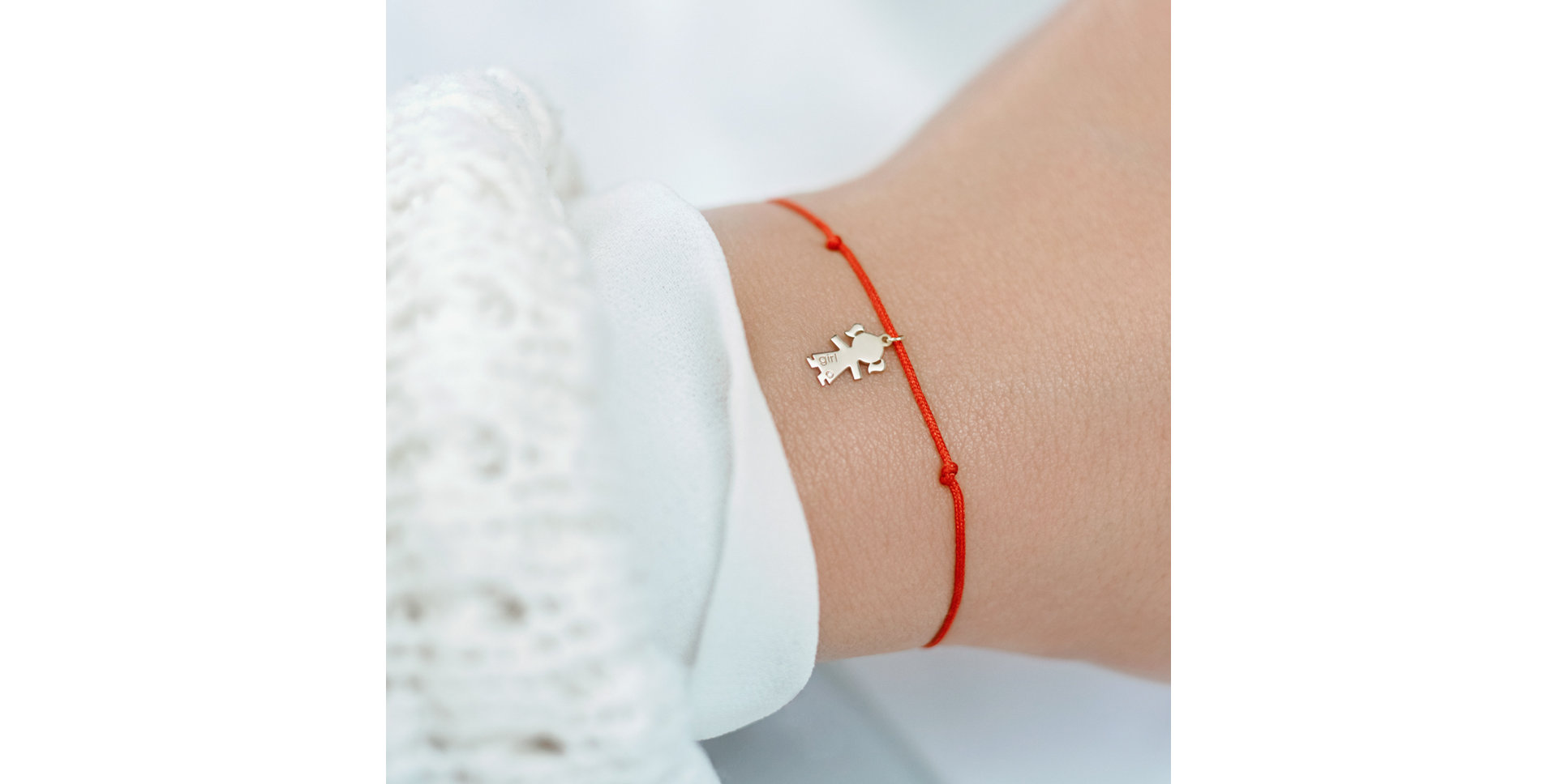 Diamantový náramek se šňůrkou Girl