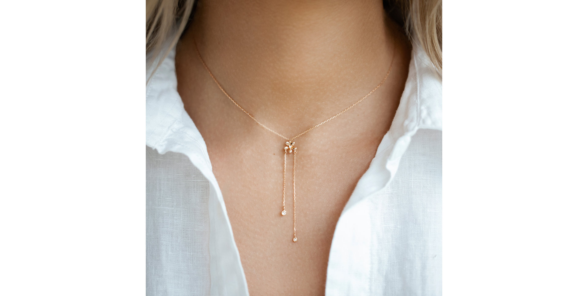 Náhrdelník s diamanty Bloom Waterfall