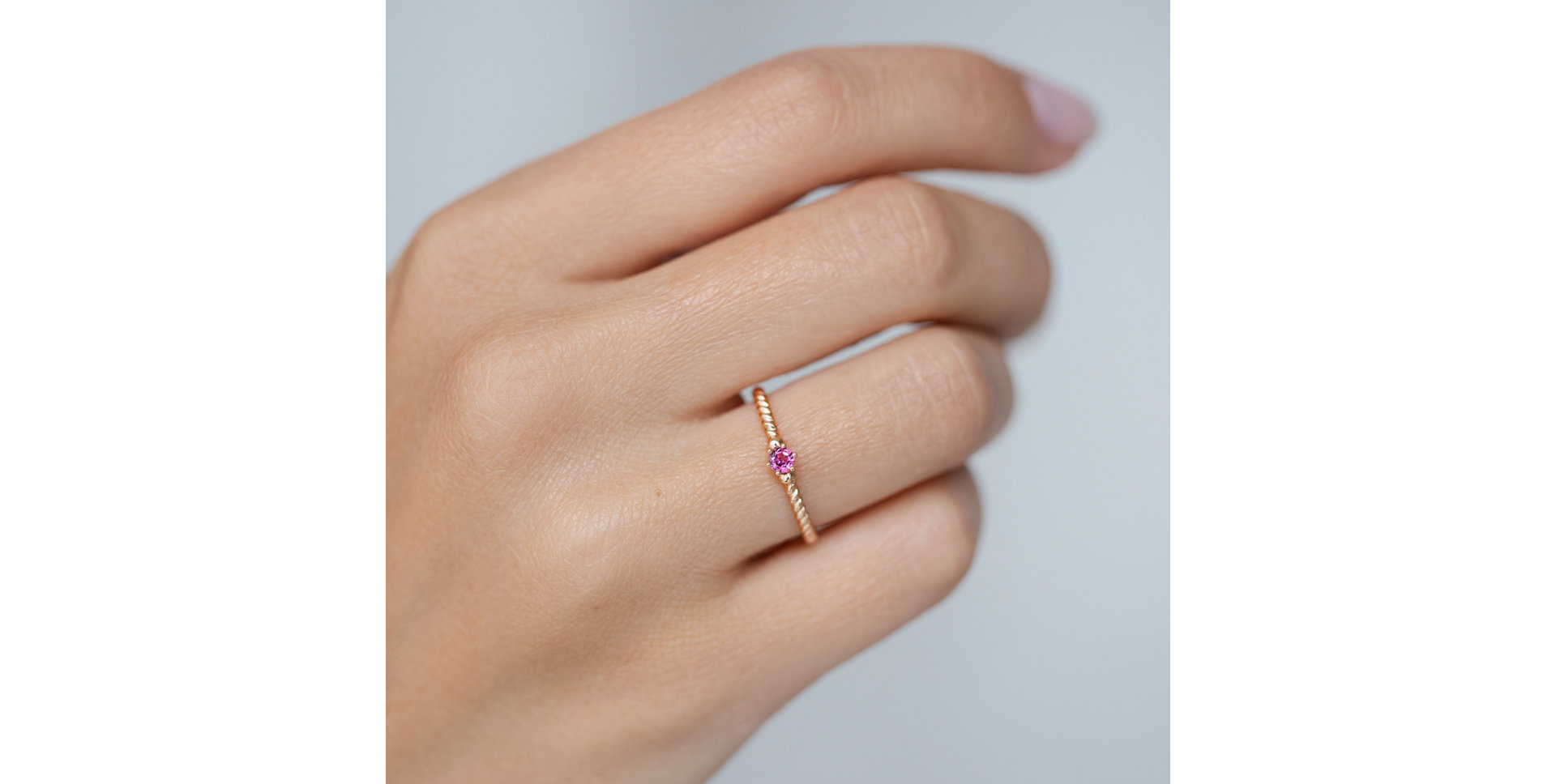 Prsten s růžovým spinelem Fancy Dream