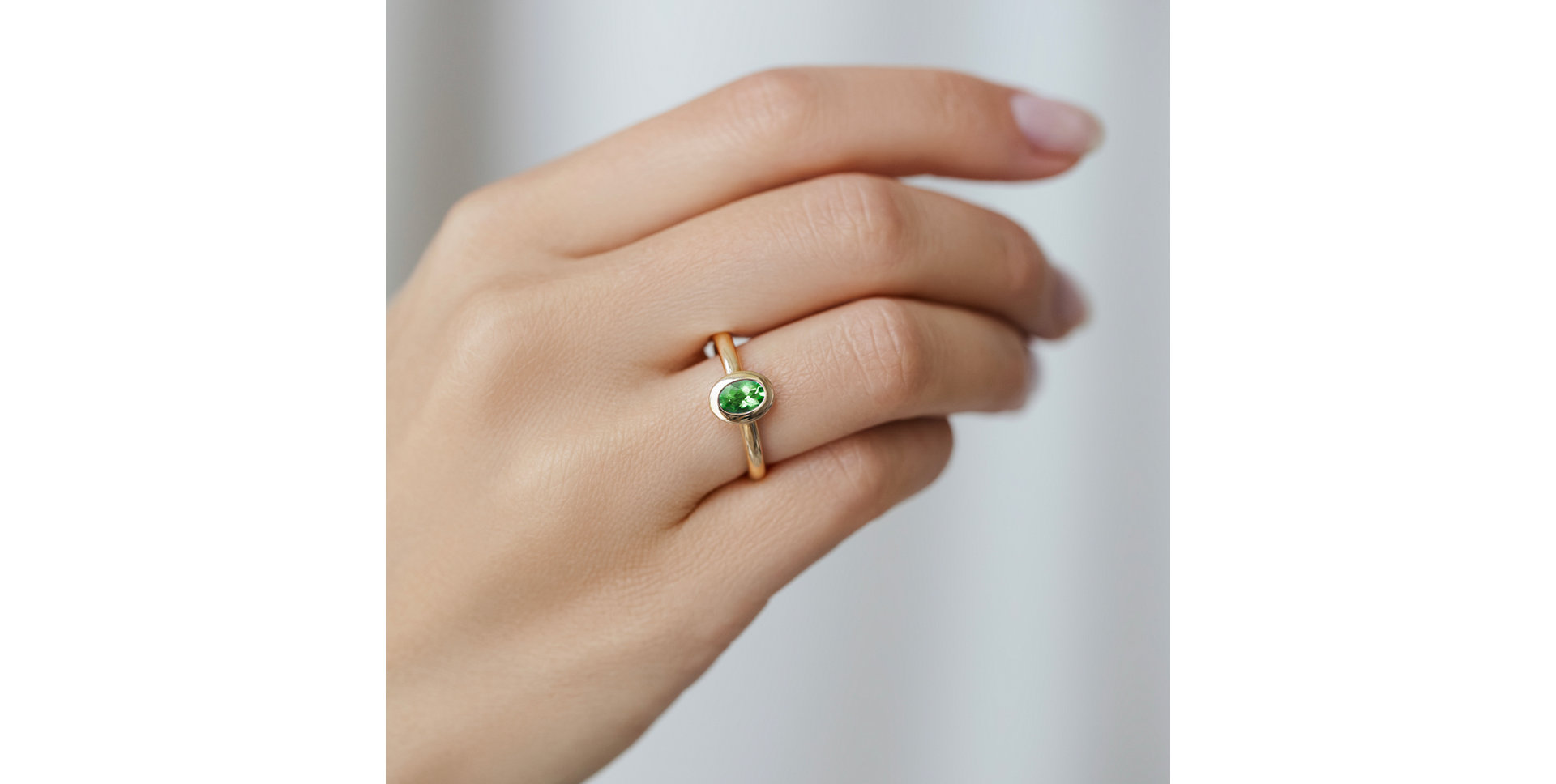 Prsten s ametystem green Space Bonbon