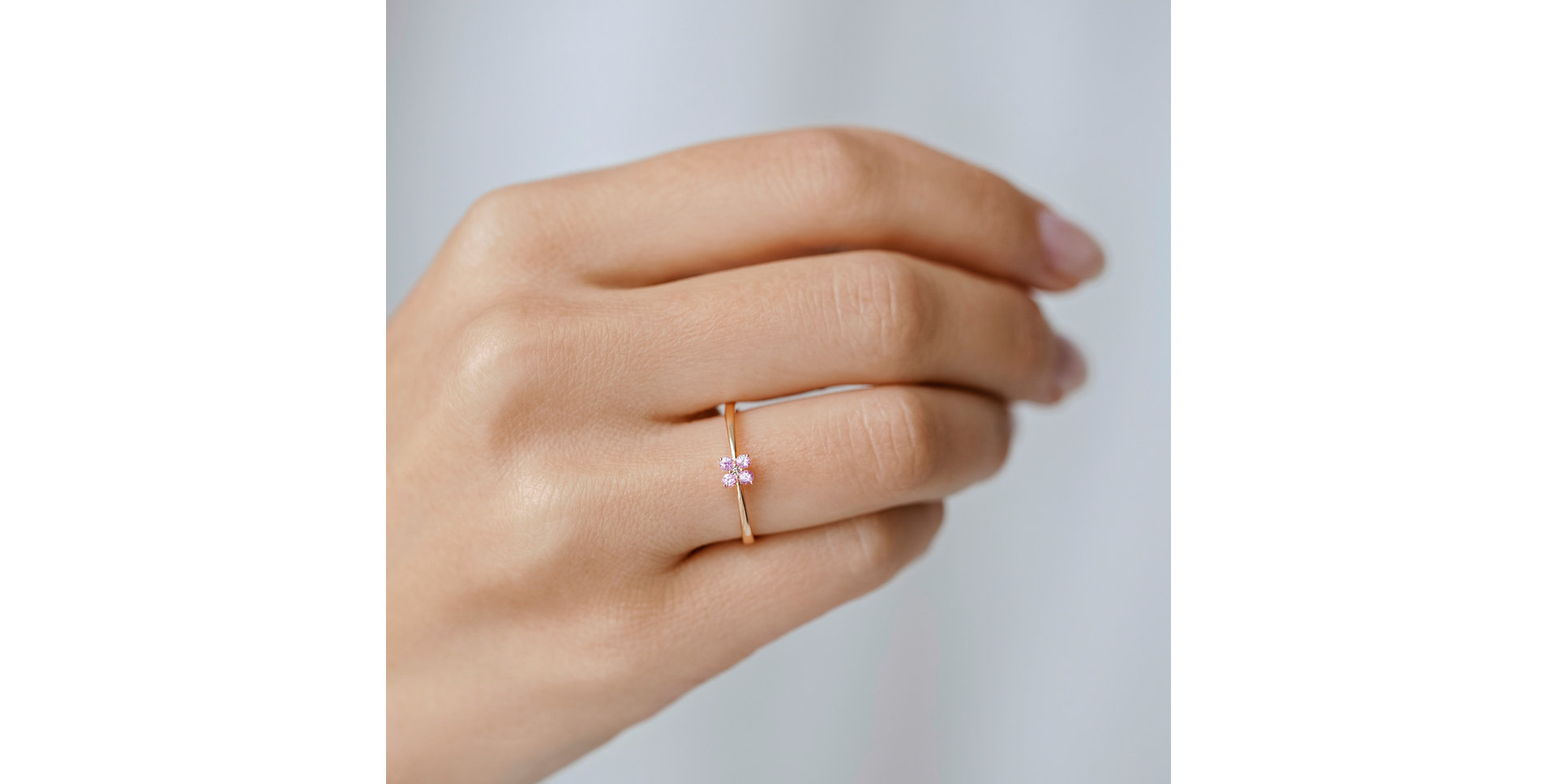 Prsten s diamantem a topazy swiss Divine Bloom