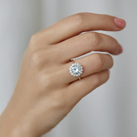 Prsten s diamanty a topazem london Stellar Sun