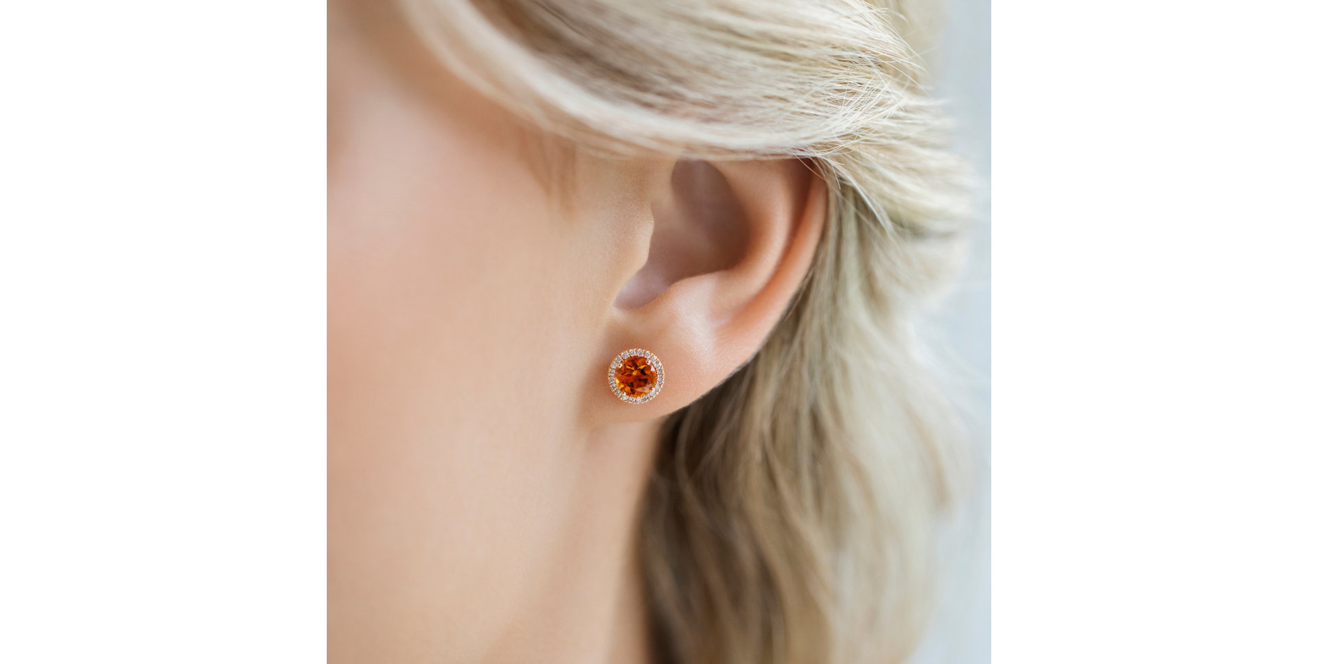 Náušnice s diamanty a citrínem Eternal Sunshine