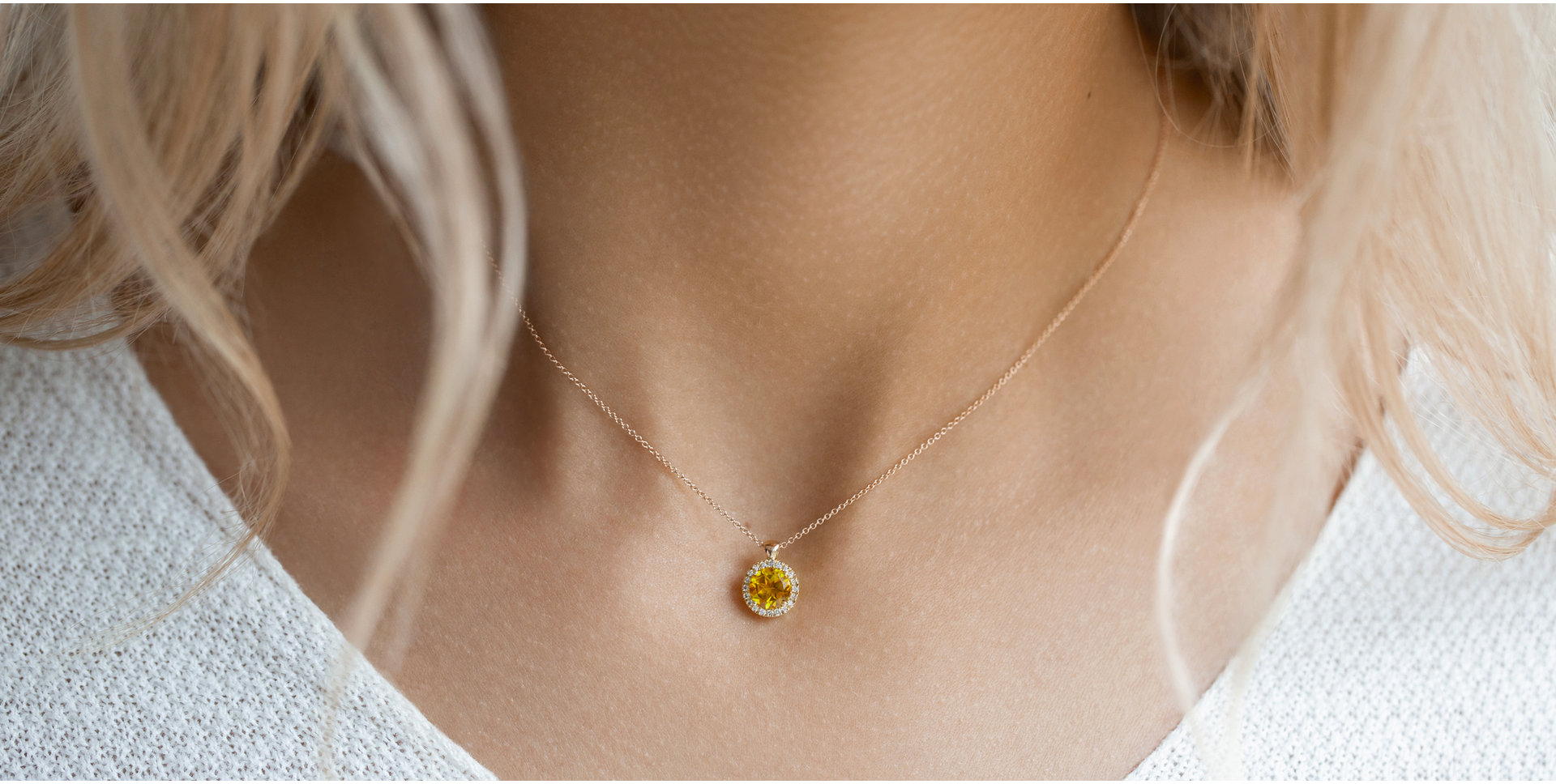 Náhrdelník s diamanty a smoky quartzem Luxury Bonbon