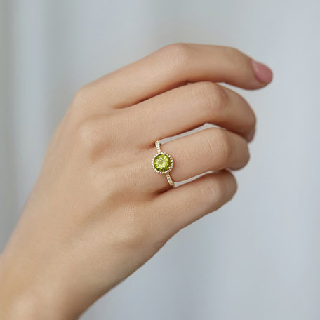 Prsten s diamanty a rhodolitem Sparkly Bonbon