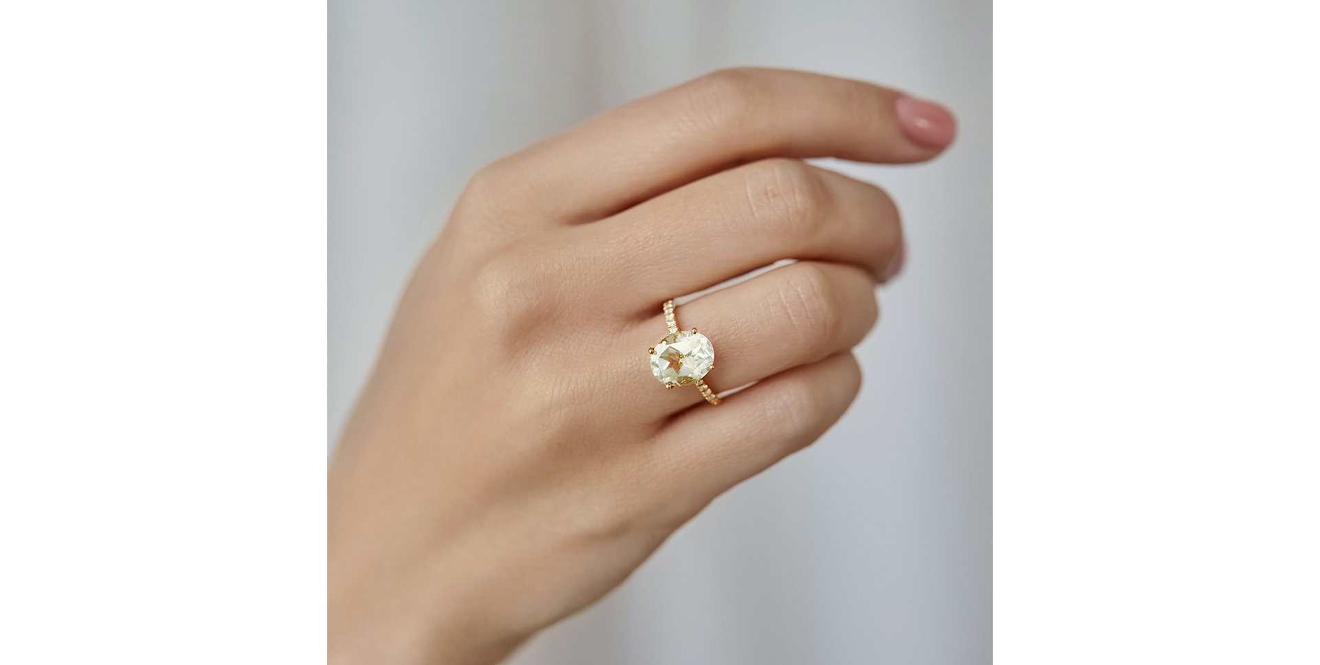 Prsten s diamanty a ametystem brazil Playful Glamour