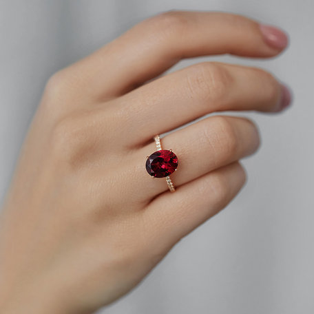 Prsten s diamanty a peridotem Playful Glamour