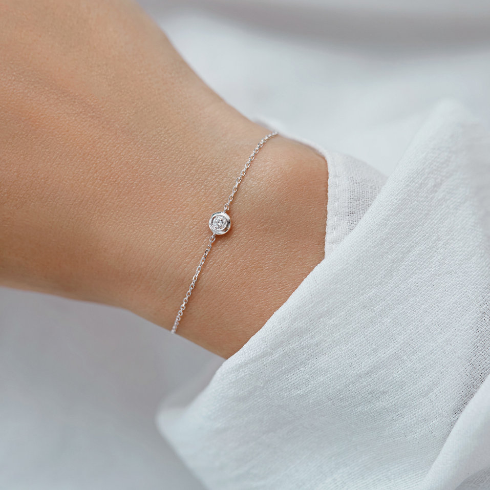 Náramek s diamantem Sparkling Dots