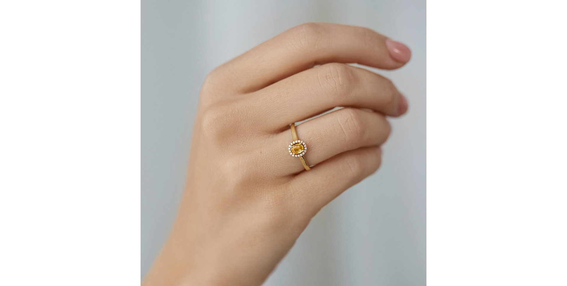 Prsten se safírem a diamanty Princess