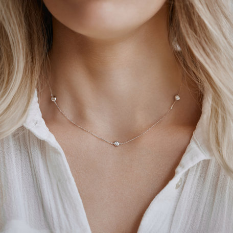 Náhrdelník s diamanty Dots