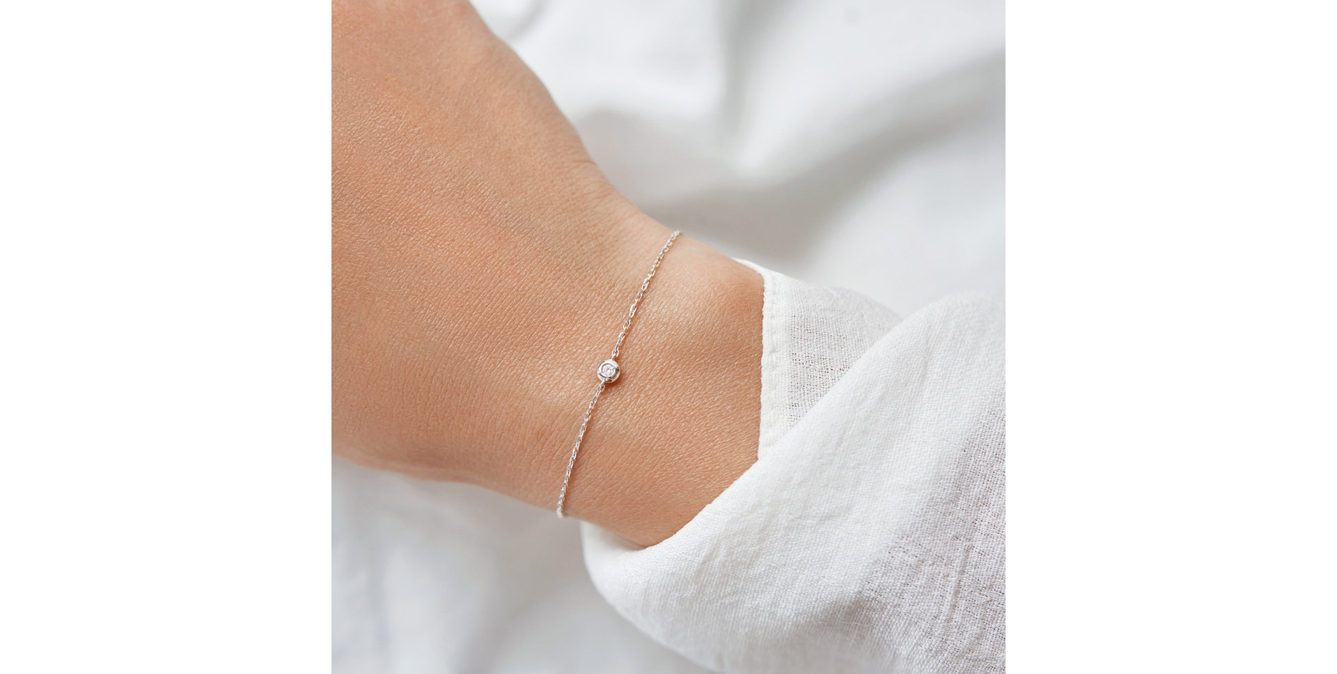 Náramek s diamantem Sparkling Dots