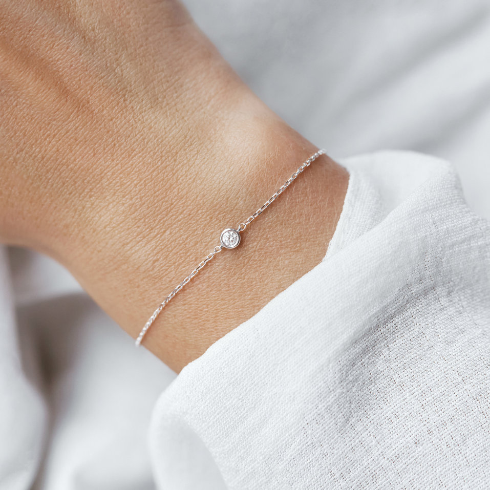 Náramek s diamantem Dot of Happiness