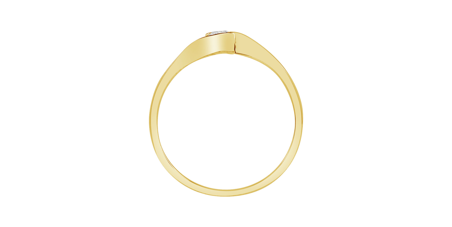 Prsten s diamantem Wave of Love