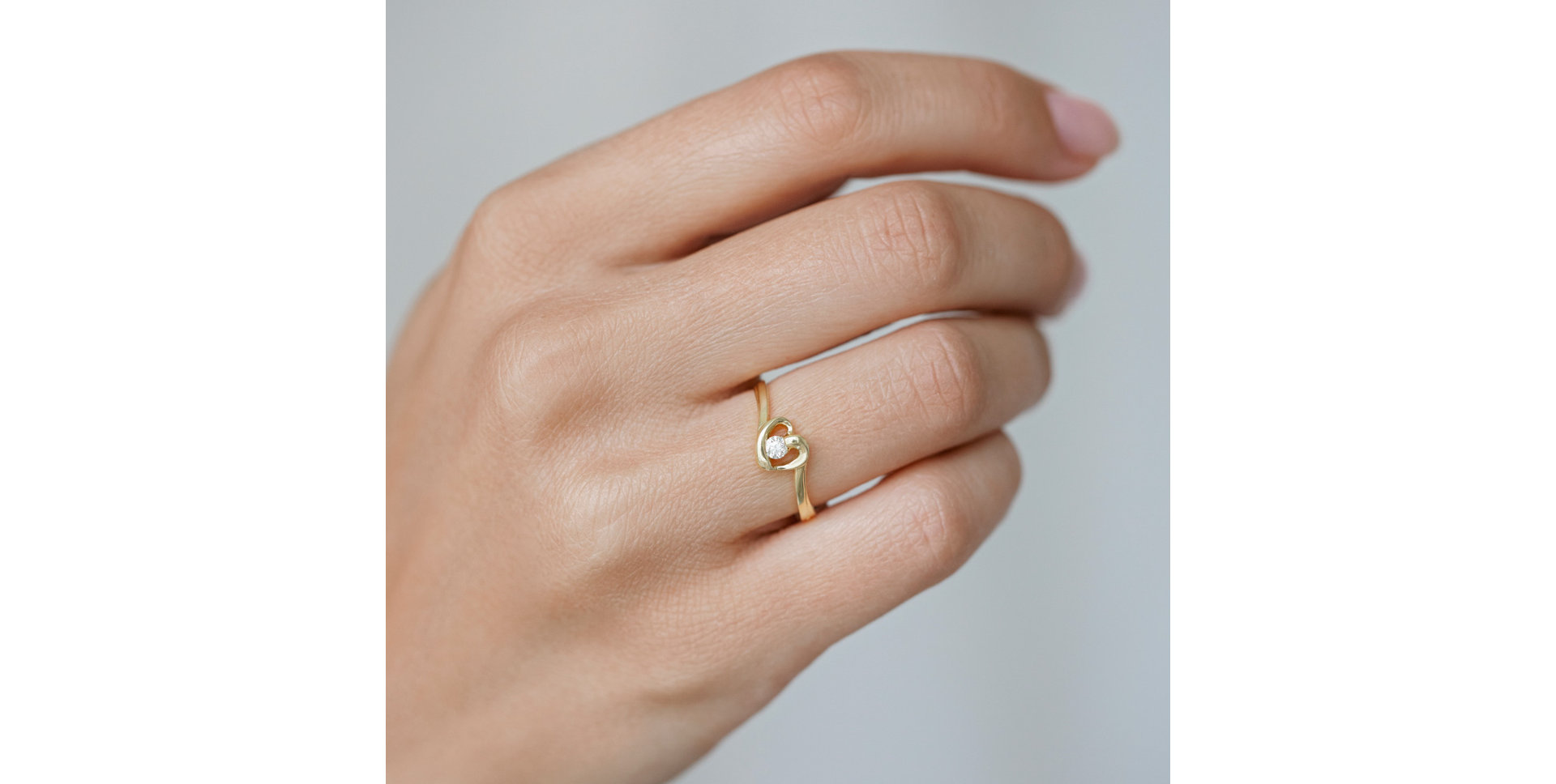 Prsten s diamantem Love Message