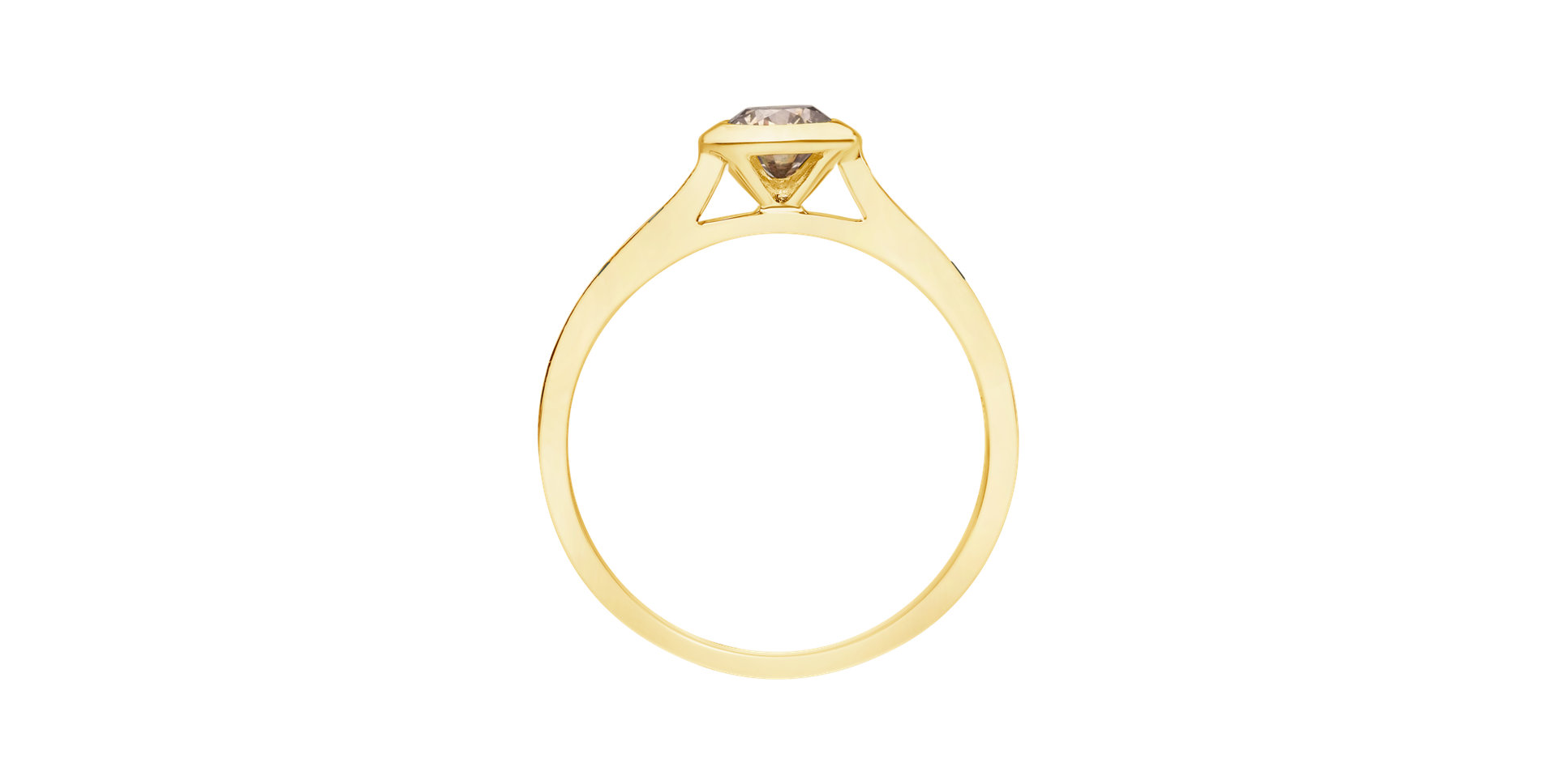 Prsten s černými a hnědými diamanty Space Love