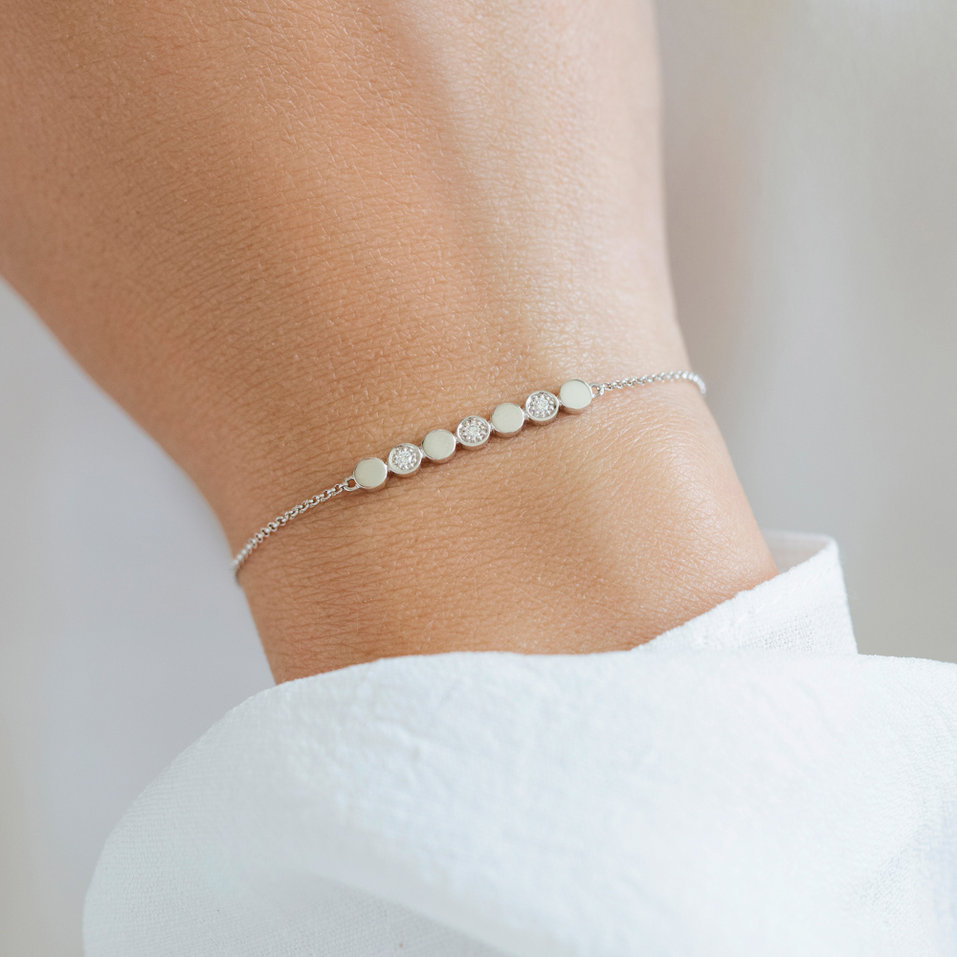 Náramek s diamanty Sparkling Circles