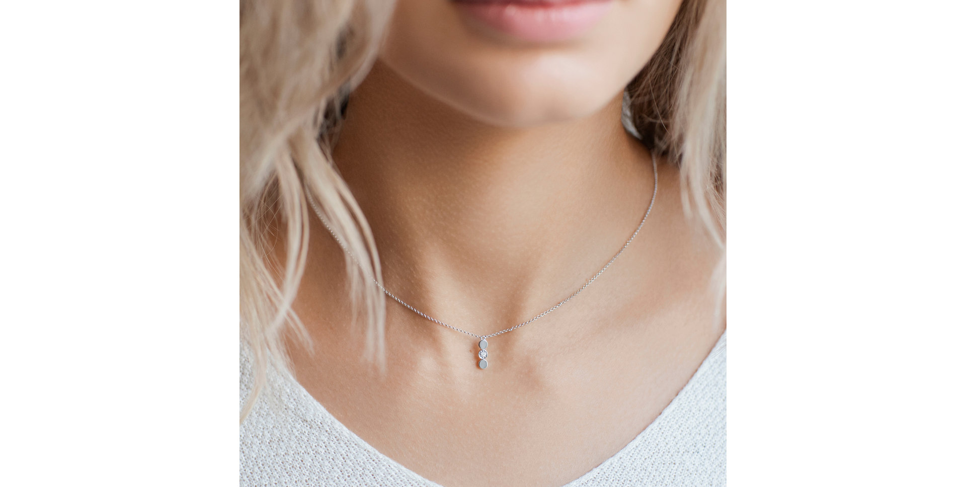 Náhrdelník s diamantem Shiny Dots