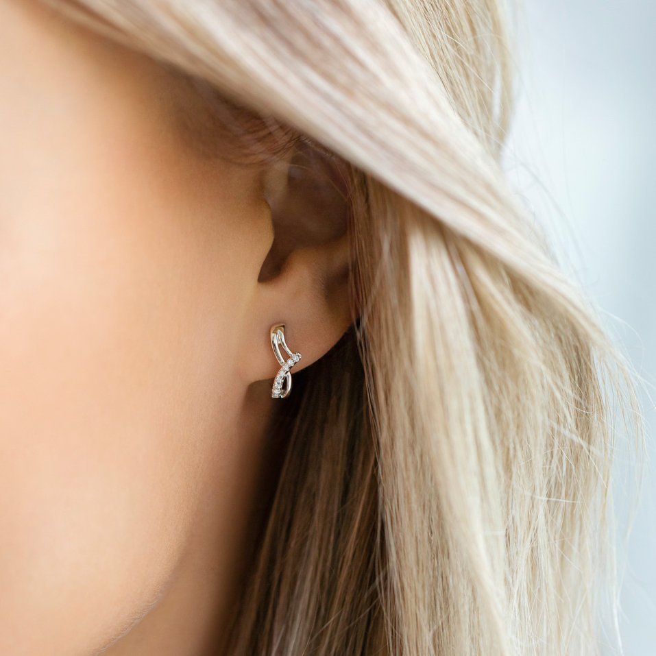 Náušnice s diamanty Elegant Line