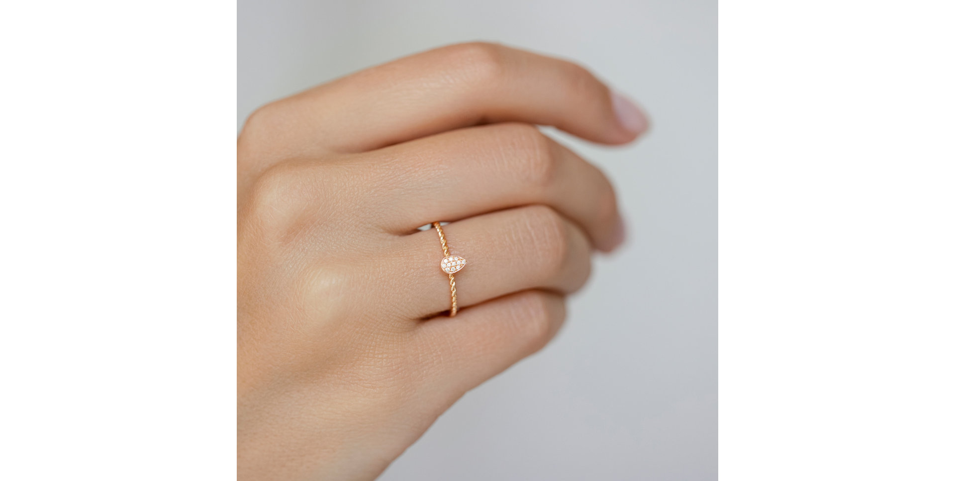 Prsten s diamanty Endless Drop