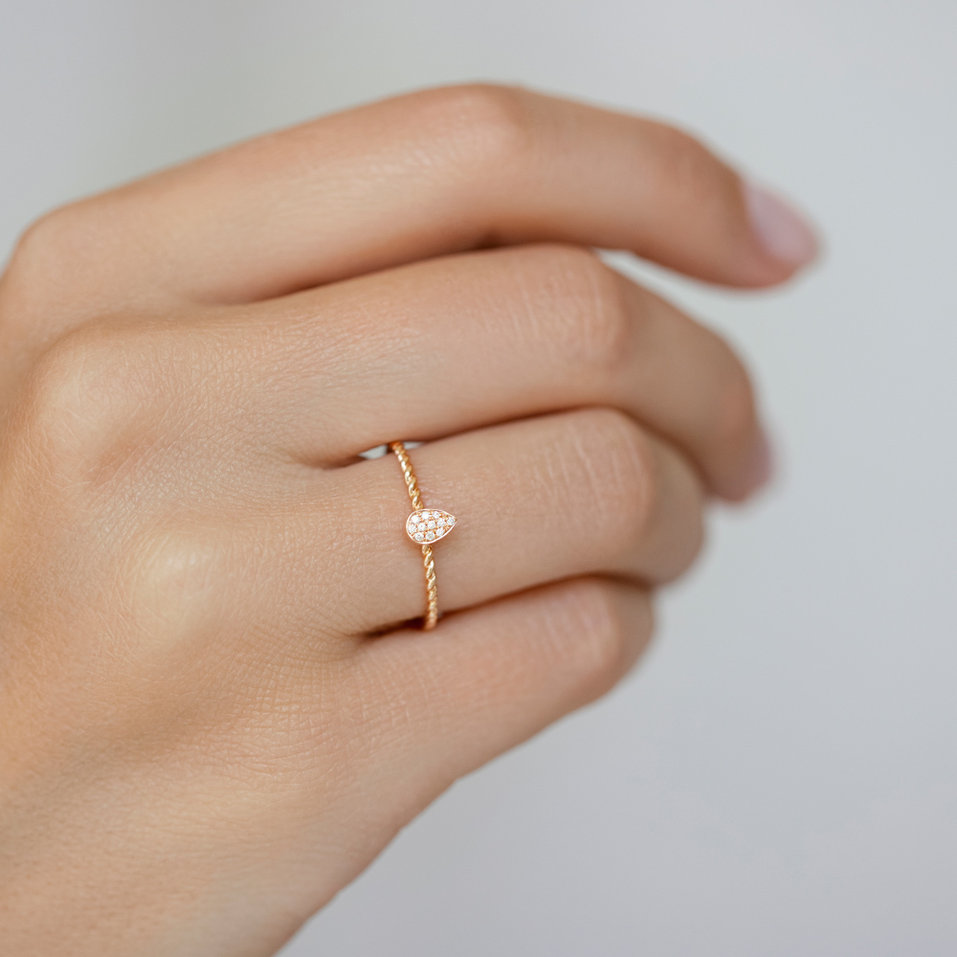 Prsten s diamanty Endless Drop