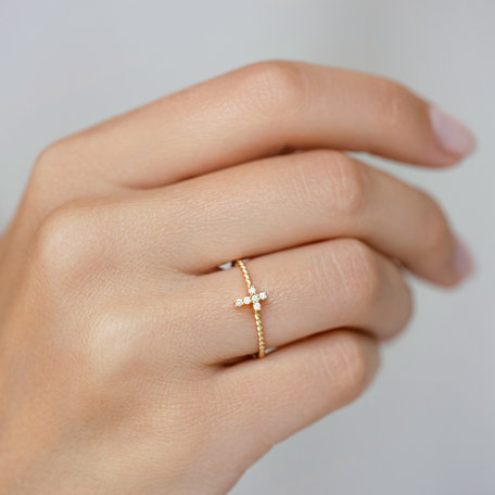 Prsten s diamanty Cross