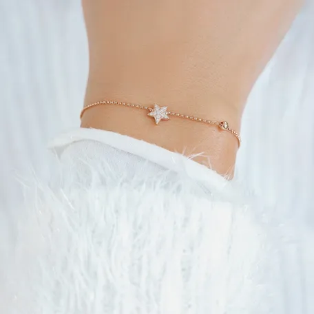 Náramek s hnědými diamanty Heaven Message