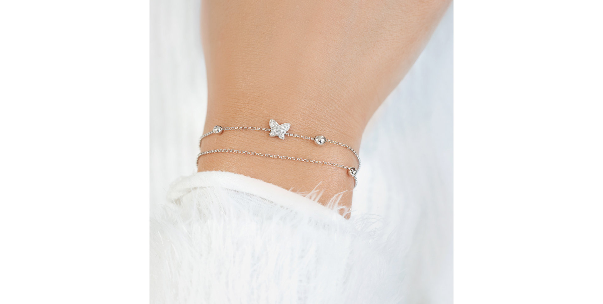 Náramek s hnědými diamanty Magic Message