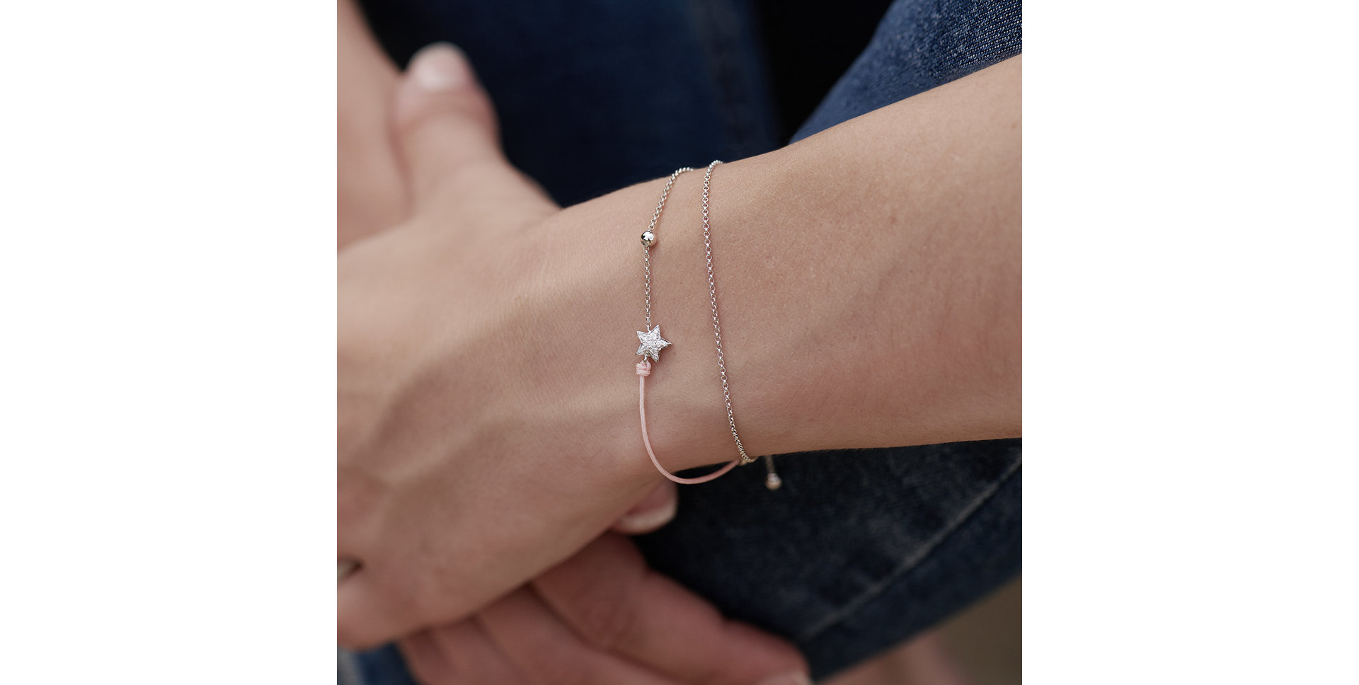 Diamantový náramek se šňůrkou Dream Message