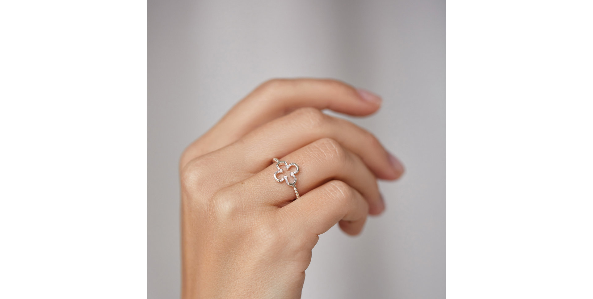 Prsten s diamanty Shiny Petals