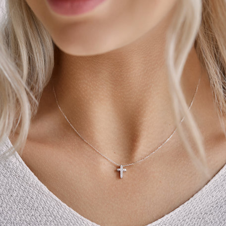 Přívěsek s diamanty Luxury Cross