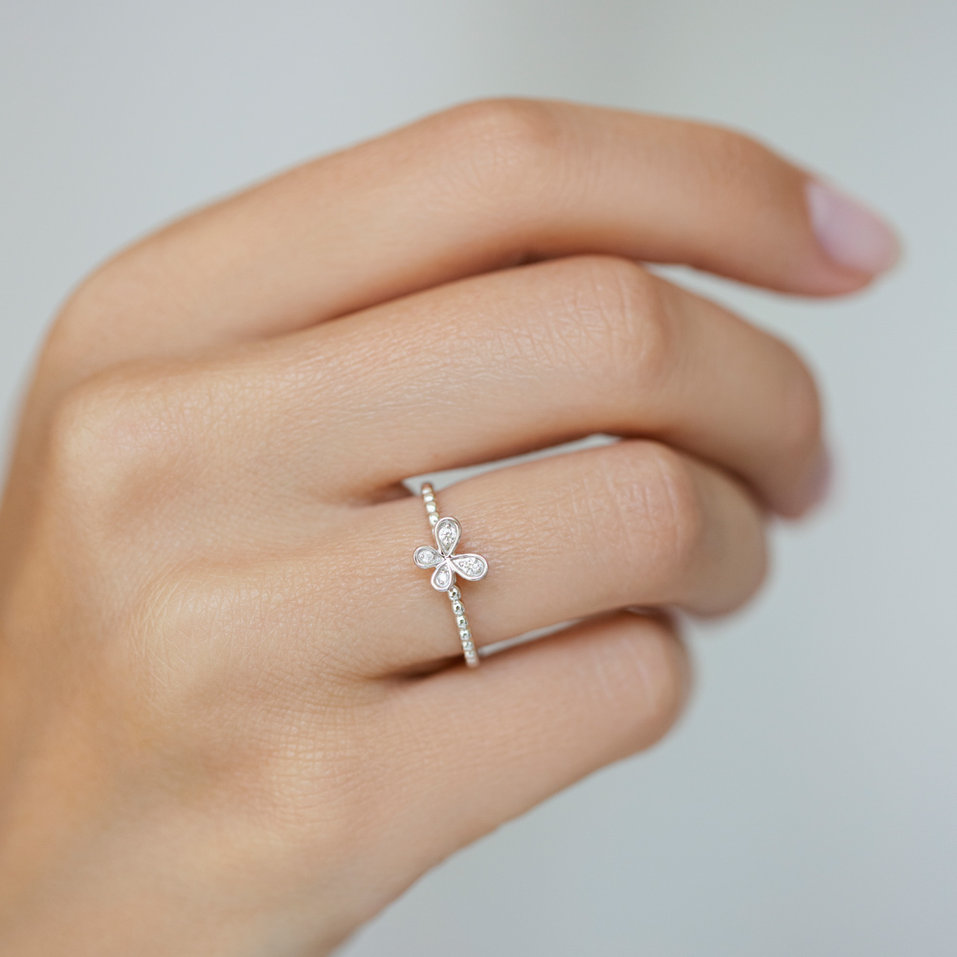 Prsten s diamanty Butterfly